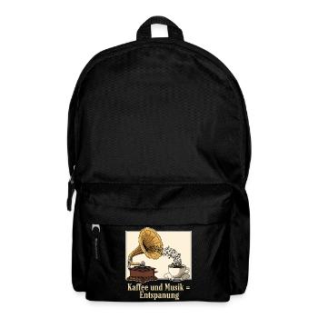 Coffee and music = relaxation - Backpack - black - Front