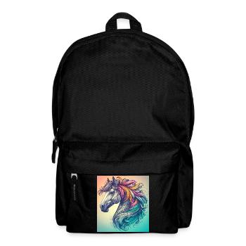 Pferd - Rucksack - Schwarz - Vorne