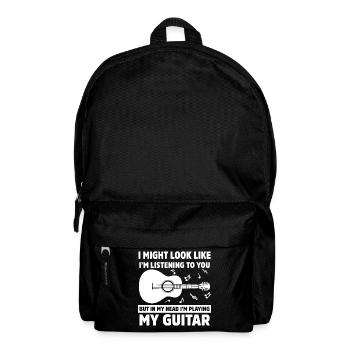 J’ai peut-être l’air de t’écouter jeu de mots sur la guitare - Sac à dos - noir - Devant