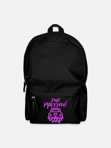 Just Married Hochzeitsauto Hochzeit - Rucksack - Schwarz