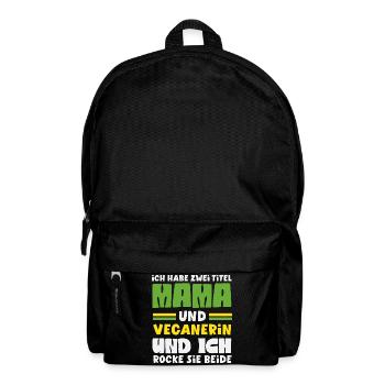 Attention I'm Vegan Funny Vegan Gift - Backpack - black - Front