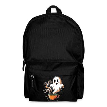 Kaffeegeist mit charmantem Gesicht - Rucksack - Schwarz - Vorne