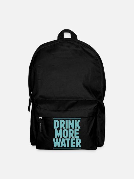 Drink More Water Health Coach Funny Hydration - Backpack - black
