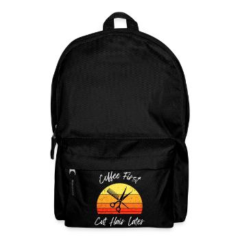 Vintage Sunset Haircut Design - Backpack - black - Front