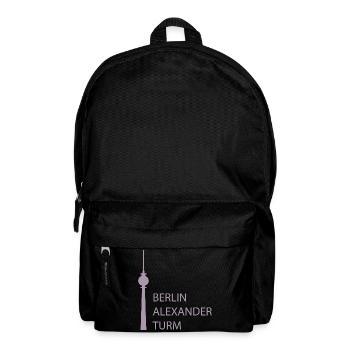Lustiger Berlin Fernsehturm Parodie Minimal  - Rucksack - Schwarz - Vorne