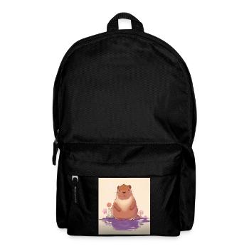 Pastel Lake Capybara - Backpack - black - Front