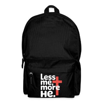 Less Me More He Christian Faith - Backpack - black - Front