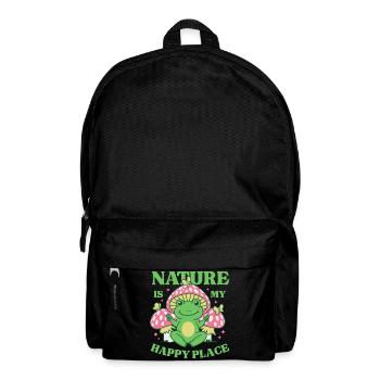 Die Natur ist mein glücklicher Ort - Rucksack - Schwarz - Vorne