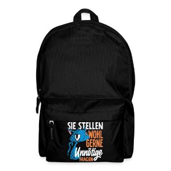 They probably like to ask unnecessary questions - Backpack - black - Front