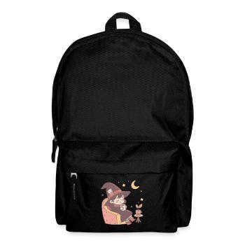 Mignone Petite Sorcière cosy buvant son thé - Sac à dos - noir - Devant