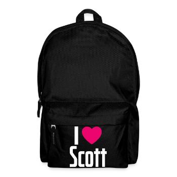 I Love Scott Pink Heart I Love Scott - Backpack - black - Front