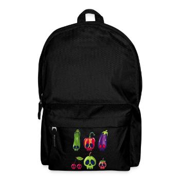 Fruit and vegetable skulls - Backpack - black - Front