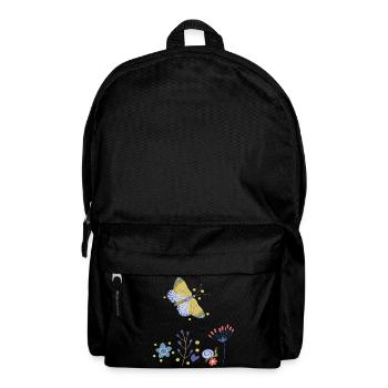Butterfly Flower Mosaic - Backpack - black - Front