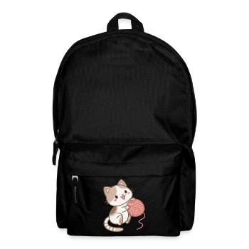 Kitten and Ball of Wool - Backpack - black - Front