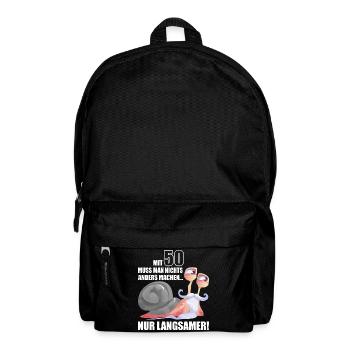 50 Jahre Langsame Schnecke bday - Rucksack - Schwarz - Vorne