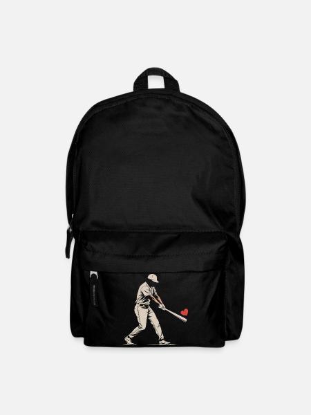Silhouette Batter Baseball Valentinstagskarte - Rucksack - Schwarz