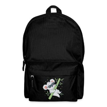 Koala auf Bambus mit Brille - Rucksack - Schwarz - Vorne