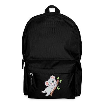 Cuddly koala on pastel branch - Backpack - black - Front