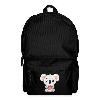 Süßer Koala mit Kaffee - Rucksack - Schwarz - Vorne
