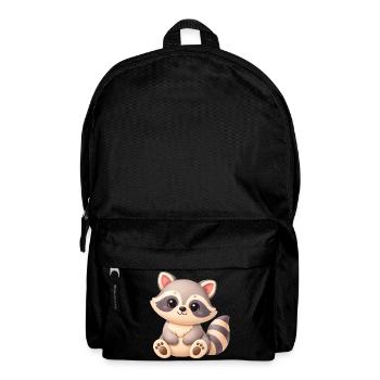 Cute raccoon in marzipan look - Backpack - black - Front