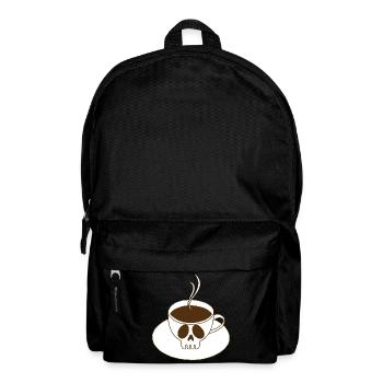Skull and Coffee Cup - Backpack - black - Front