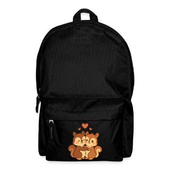 Squirrel Couple Valentine's Day - Backpack - black - Front