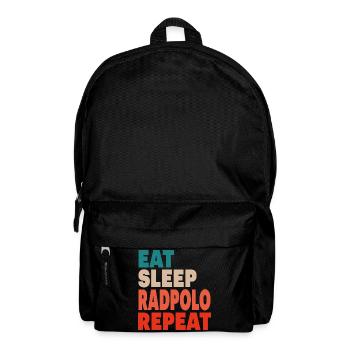 Eat Sleep Rad Polo Repeat, Radpolo - Rucksack - Schwarz - Vorne