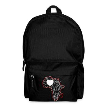 Afrika Herzmuster: Liebe Kontinente - Rucksack - Schwarz - Vorne