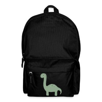 Grüner Dino Cartoon - Rucksack - Schwarz - Vorne
