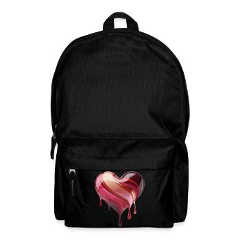 Flowing Heart Pink Red - Backpack - black - Front