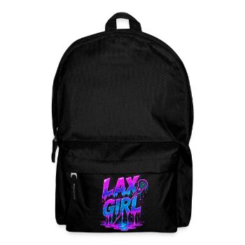 Lax Girl: Neon Style Lacrosse - Backpack - black - Front
