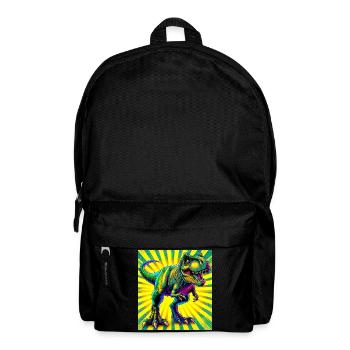 Dinosaurier - Rucksack - Schwarz - Vorne