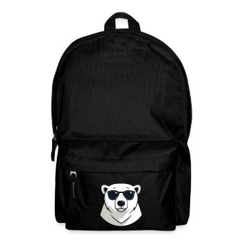 Eisbär mit dunkler Brille - Rucksack - Schwarz - Vorne