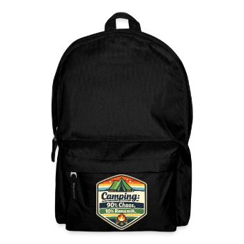 Camping Chaos Romantik Schild - Rucksack - Schwarz - Vorne