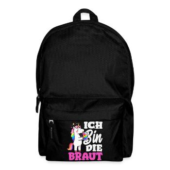 Ich Bin Die Braut Jga Einhorn Cocktail Saufen - Rucksack - Schwarz - Vorne