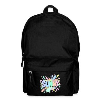Sunny Splash Pastel Buchstaben - Rucksack - Schwarz - Vorne