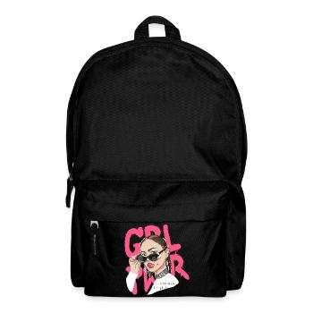 Pop Graffiti Glam : Portrait de fille audacieuse - Sac à dos - noir - Devant