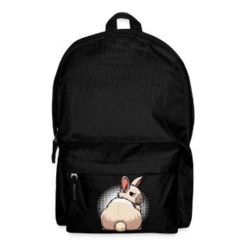 Kaninchen Hase Hasen langohr Klopfer Rammler - Rucksack - Schwarz - Vorne