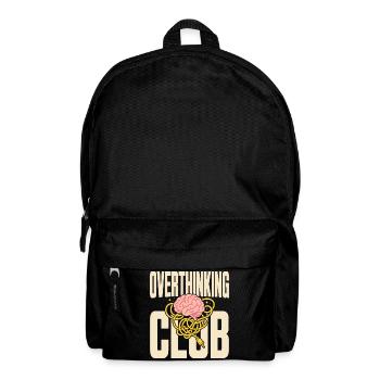 Overthinking Club mit Gedankenchaos - Rucksack - Schwarz - Vorne