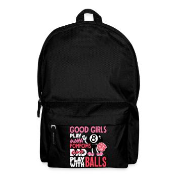 Bad Girl Playing With Balls Billiards Funny - Backpack - black - Front