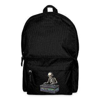 Skelettartiger DJ Skull Beat - Rucksack - Schwarz - Vorne