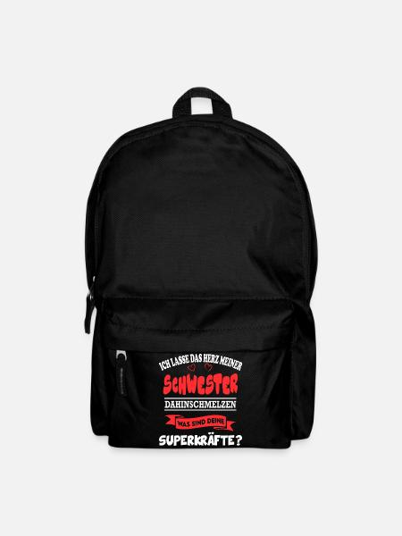 Schwester Was sind deine Superkräfte Baby Sprüche - Rucksack - Schwarz