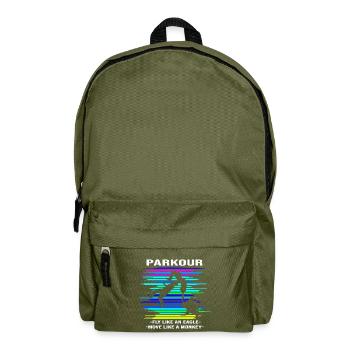 Parkour Backflip - Backpack - olive green - Front