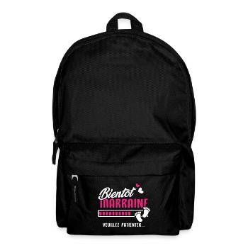 Bientôt marraine veuillez patienter - Sac à dos - noir - Devant