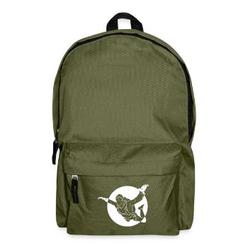 Silhouette Skydiving cadeau parachute vintage - Sac à dos - vert olive - Devant