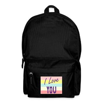 SAINT VALENTINE. bachelorette party. I LOVE YOU. I LOVE YOU. LOVE - Backpack - black - Front