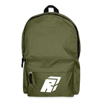 Abstract R letter - Backpack - olive green - Front
