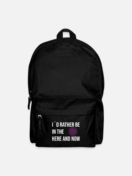 I´d rather be inthe here and now - Rucksack - Schwarz
