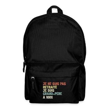 Grand-Père à 100% Retraité Papy - Sac à dos - noir - Devant
