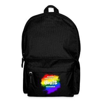 Komm, lass uns die Welt bemalen - Rucksack - Schwarz - Vorne
